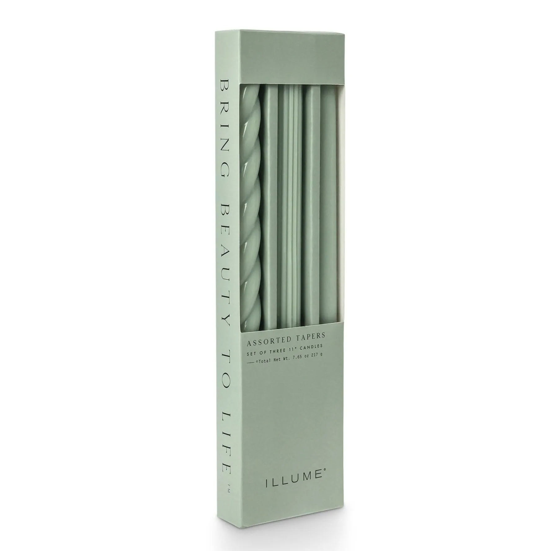 Sage Green 11" Taper Candles Set of 3