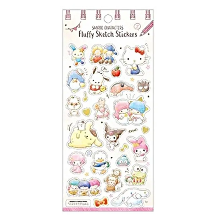 Sanrio Character Fluffy Sticker Sheet