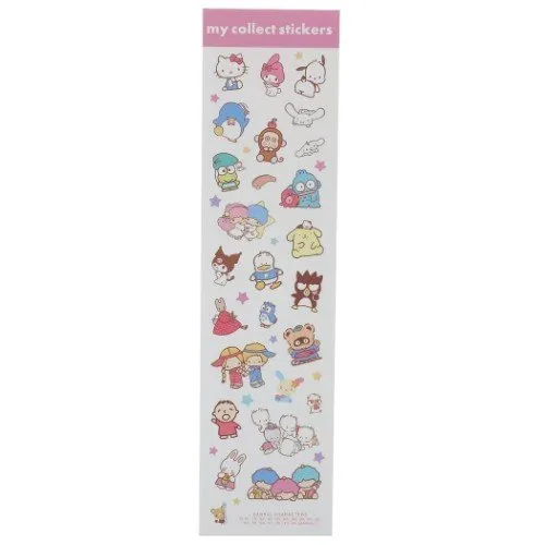 Sanrio Slim Sticker Sheet (Kuromi/My Melody, Cinnamoroll)