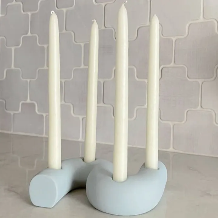 Squiggle Taper Candle Holder