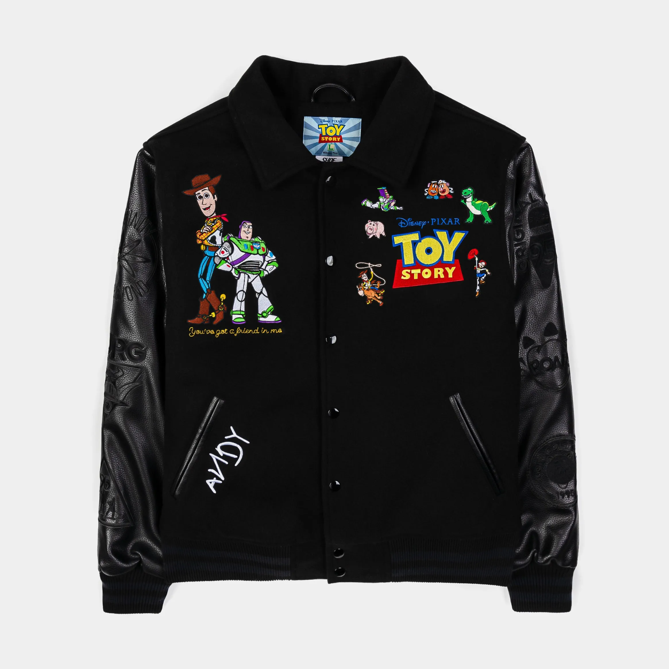 Toy Story By Shoe Palace Varsity Mens Jacket (Black/Yellow)