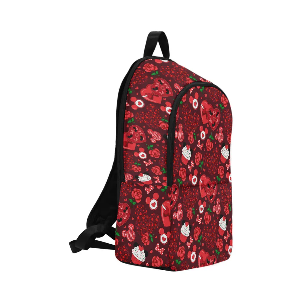 Valentines Day Candy Fabric Backpack