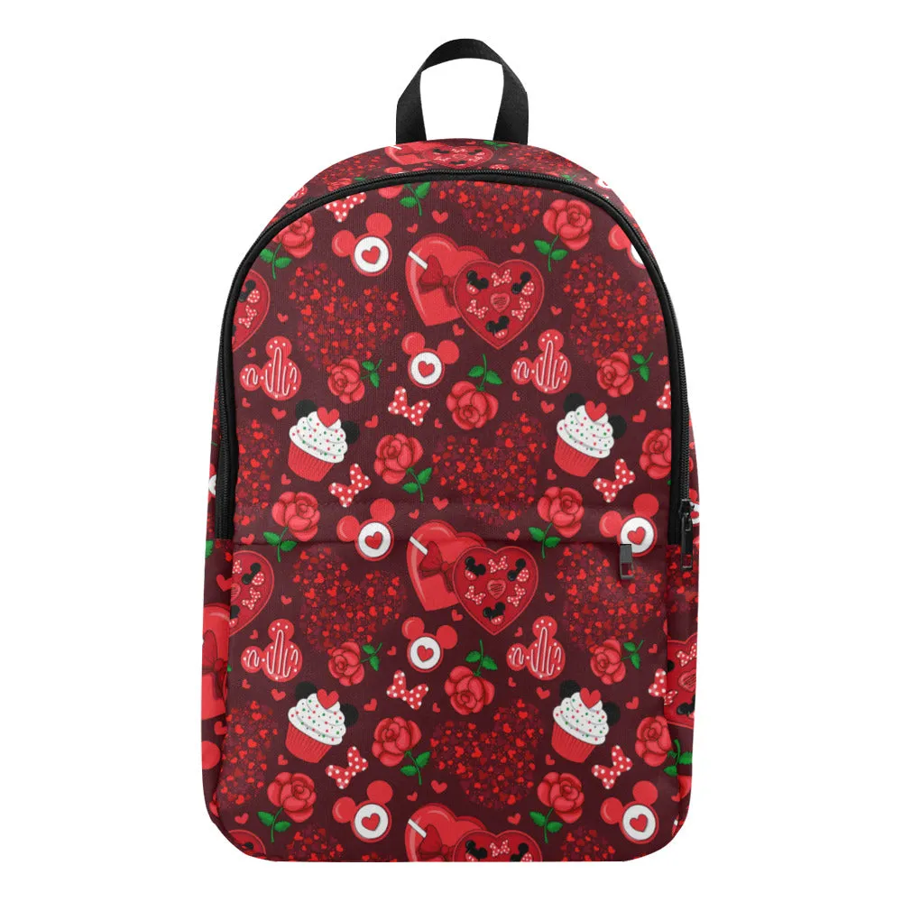 Valentines Day Candy Fabric Backpack