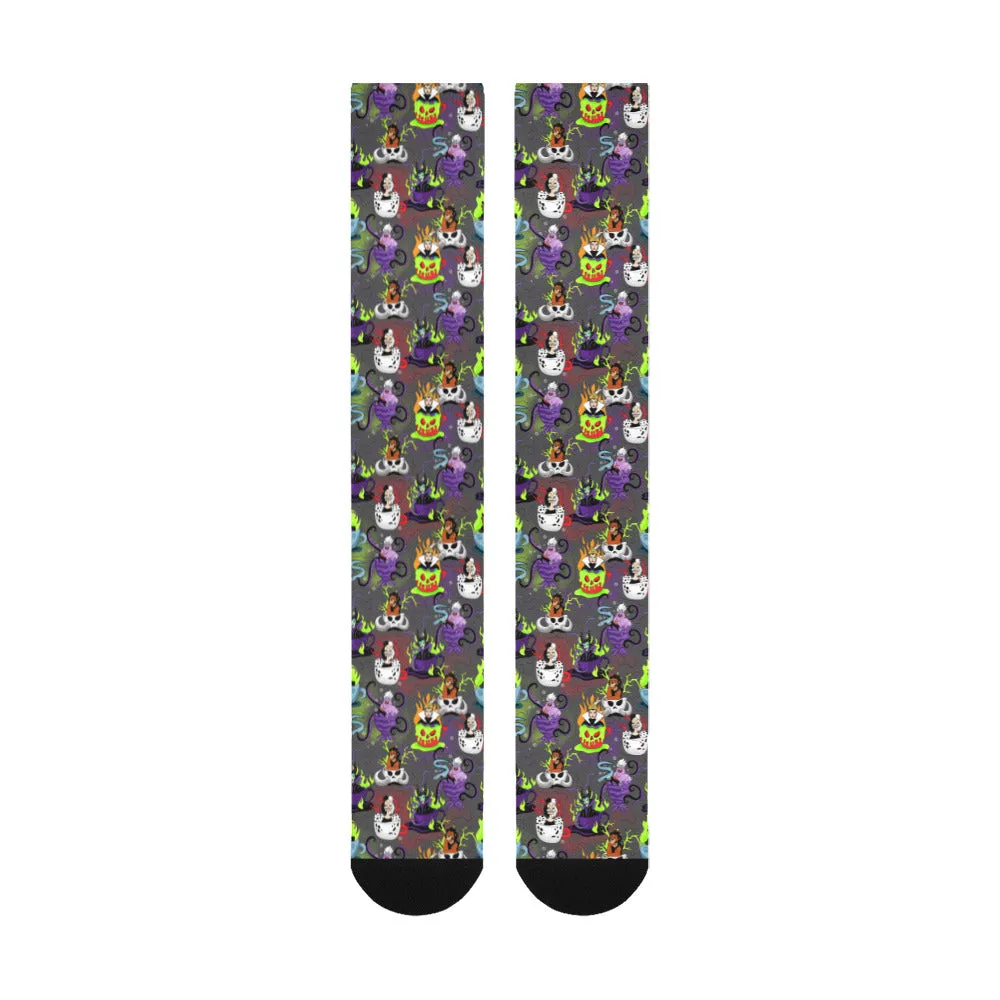 Villain Tea Cups Over-The-Calf Socks