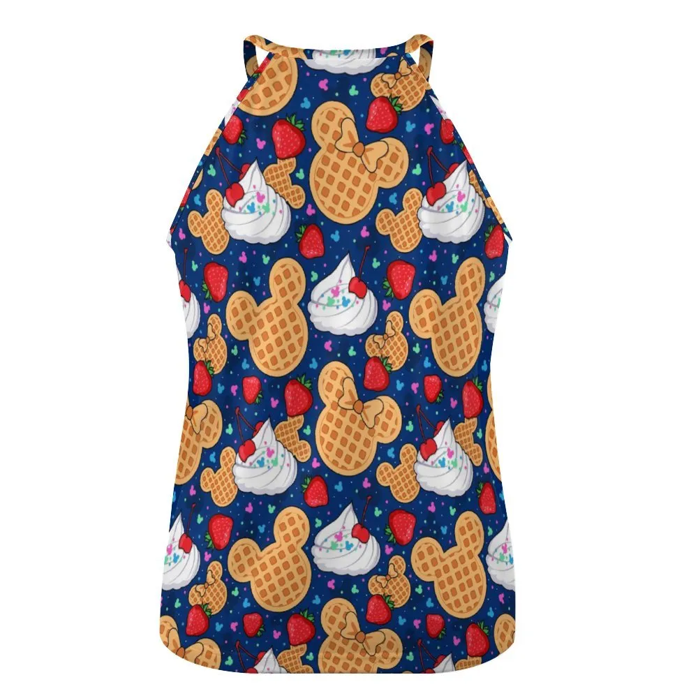 Waffles Women's Round-Neck Vest Tank Top