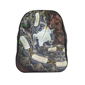 White Black Snake School Backpack