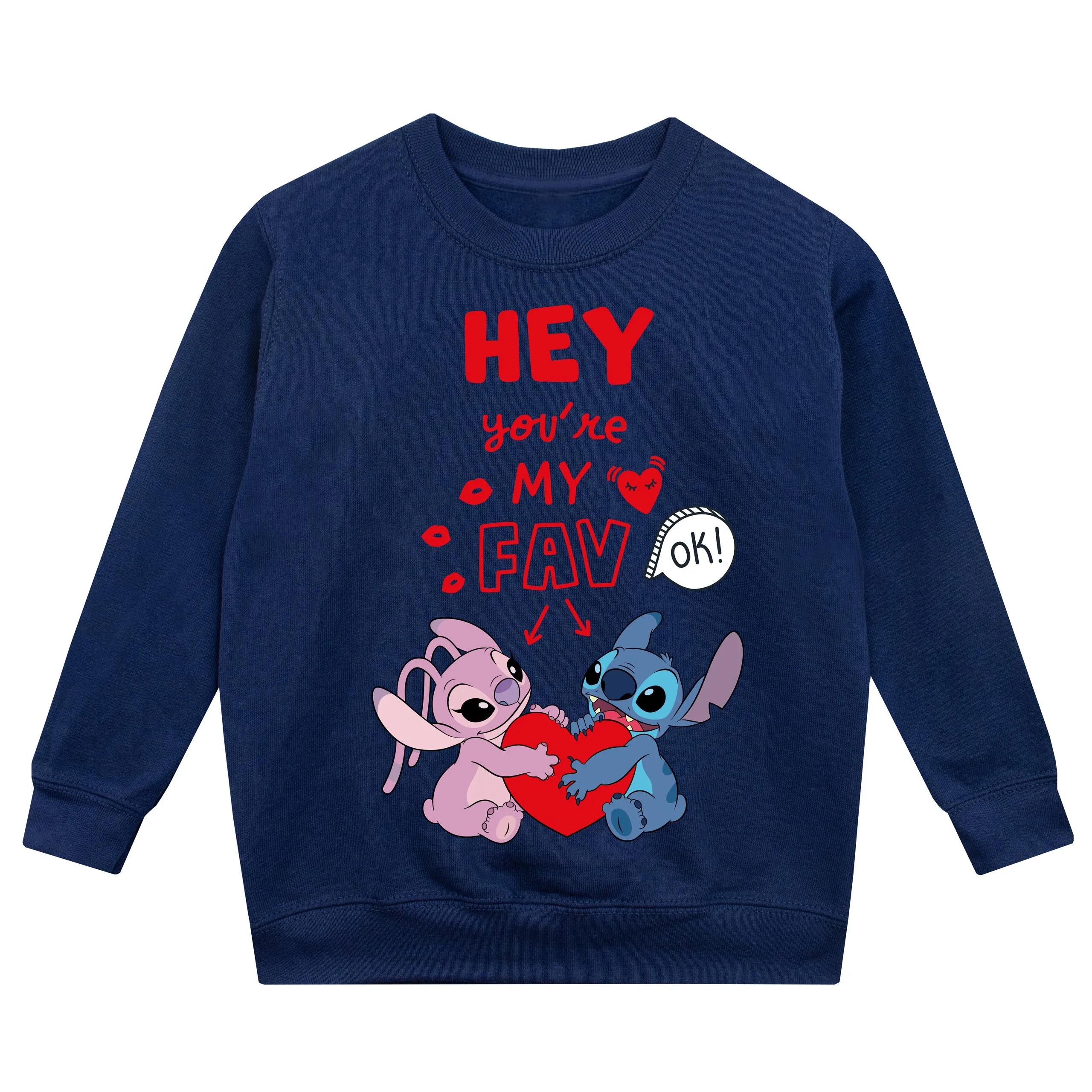 Womens Lilo and Stitch Valentines Sweatshirt