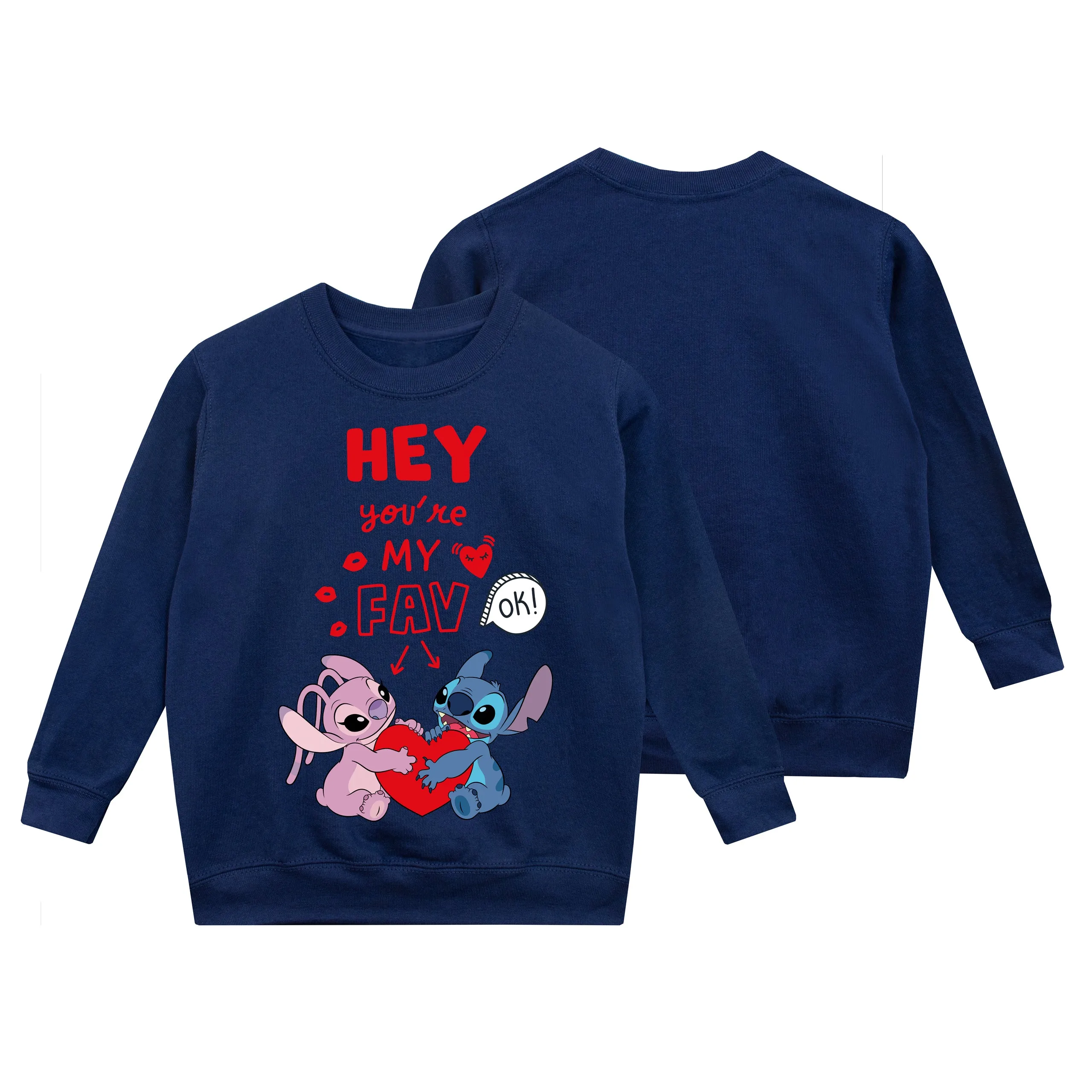 Womens Lilo and Stitch Valentines Sweatshirt