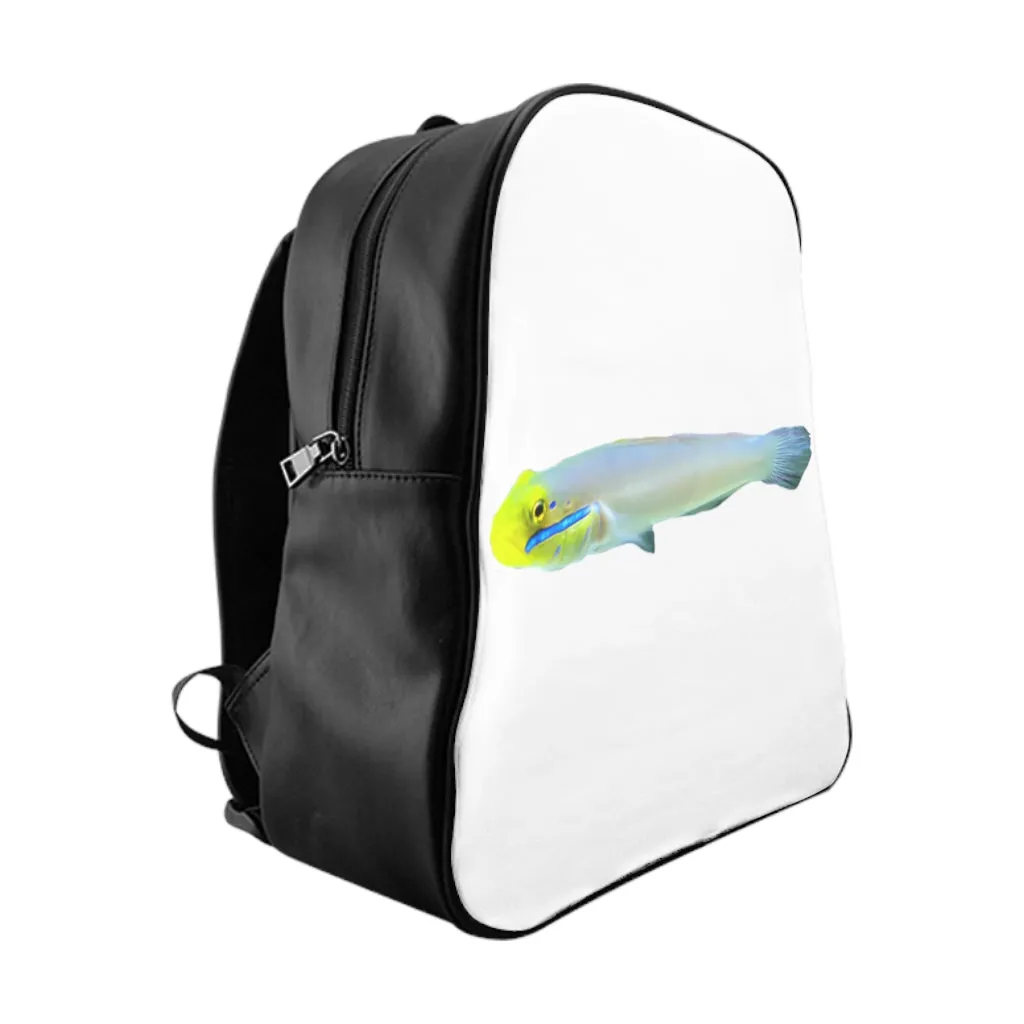 Yellow and White Fish School Backpack